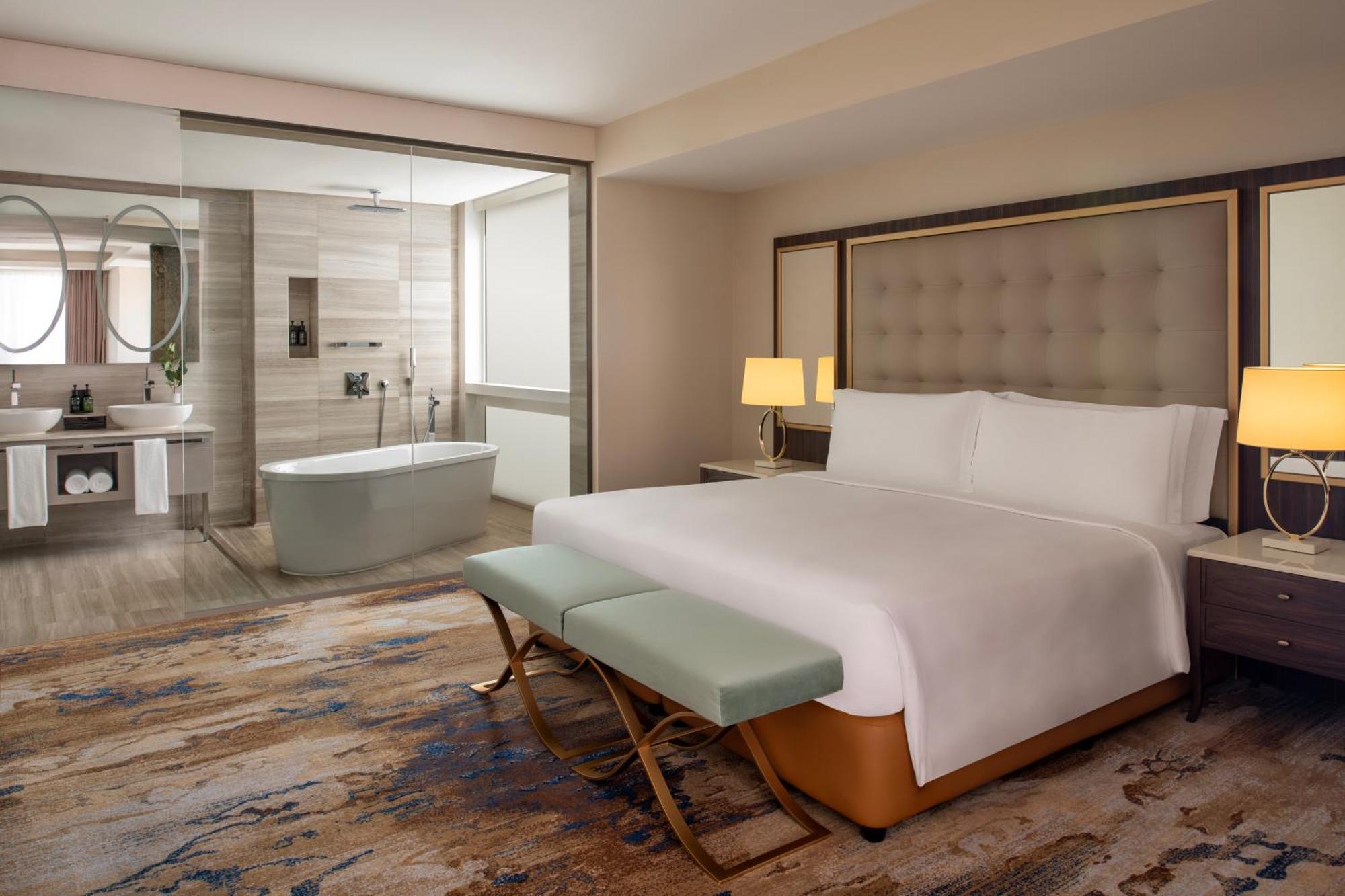 โรงแรมดุสิต โดฮา ภายนอก รูปภาพ A bedroom at the hotel